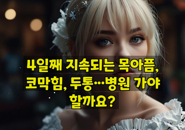 4일째 지속되는 목아픔, 코막힘, 두통…병원 가야 할까요?